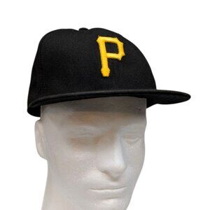 New Era 59Fifty Pittsburgh Pirates Hat Mens Black On Field Baseball Cap Sz 7 1/4